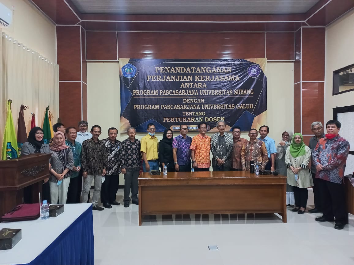 Penandatanganan Perjanjian Kerjasama Antara Program Pascasarjana Universitas Subang dengan Pascasarj